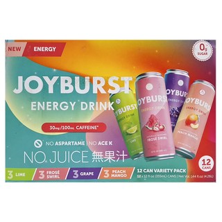 JOYBURST 水果風味能量飲料, 355ml, 12瓶