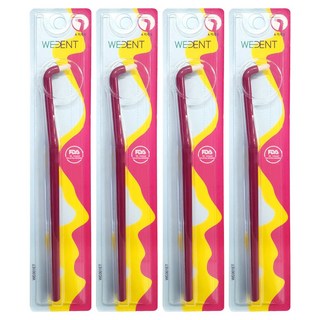 WEDENT 威登 單束細軟毛牙刷 梅花色, 1入, 4個, 5mm