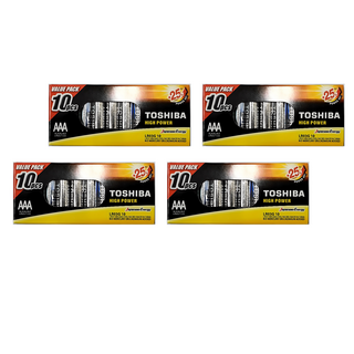 TOSHIBA 東芝 鹼性AAA電池, 10入, 4個