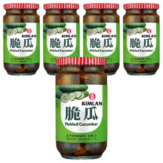 金蘭脆瓜 嚴選新鮮花瓜 無添加防腐劑、色素、味精, 396g, 5罐