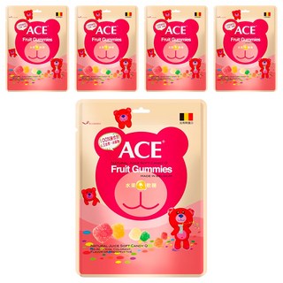 ACE 水果Q軟糖 比利時進口 無人工色素 無防腐劑, 48g, 5包