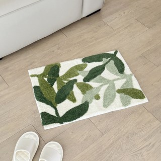 HOOM 禾慕生活 植物地墊, 45*65cm, 厚度約1.2cm, 均碼, 北歐森林, 1個