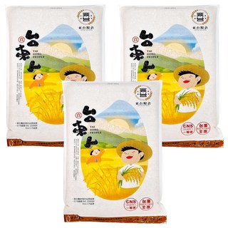 東台糧倉 台東人白米, 4kg, 3包