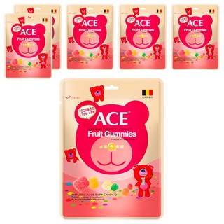 ACE 水果Q軟糖 比利時進口 無人工色素 無防腐劑, 48g, 6包