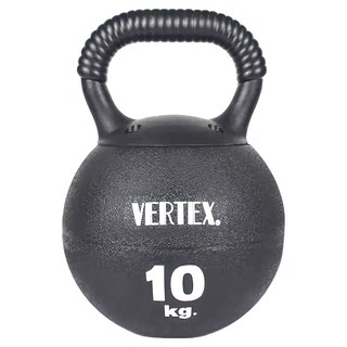 VERTEX 橡膠壺鈴2.0 10KG 台灣製 安全壺鈴 重量訓練 居家健身 黑色 28cm*21cm L, 1個