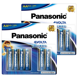Panasonic 台灣公司貨 Evolta 鈦元素鹼性3號AA電池, 10顆, 2組