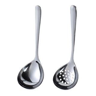 Axis 艾克思 304不鏽鋼加深加大湯網勺, 不鏽鋼色, 2支