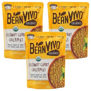 美國 BeanVIVO 有機椰奶咖哩鷹嘴豆 美國原產地, 283g, 3包