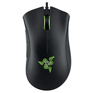 RAZER 雷蛇 DeathAdder Essential 煉獄蝰蛇滑鼠, 6400 DPI 光學傳感器, 5個可編程按鈕, RZ01-0385, 黑色