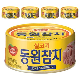 東遠 Dongwon 鮪魚罐頭 原味 Light Standard, 150g, 5罐