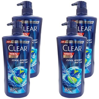 CLEAR 淨 男士洗髮乳 勁爽止癢, 900g, 4瓶
