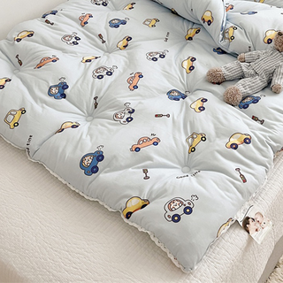 幼稚園秋冬牛奶針織棉被, 小汽車 藍色