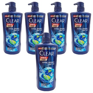 CLEAR 淨 男士洗髮乳 勁爽止癢, 900g, 5瓶