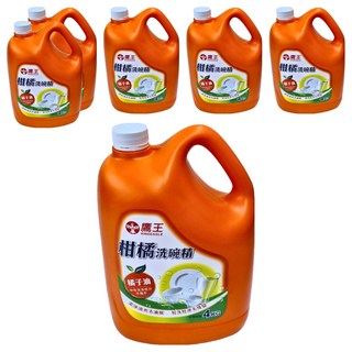 KINGEAGLE 鷹王 柑橘洗碗精 護手潔淨配方 溫和不傷手 中性配方 淡雅清香, 4kg, 6桶