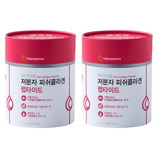 DAEWOONG LIFE SCIENCE 低分子魚膠原蛋白胜肽粉隨身包 90條入, 180g, 2罐