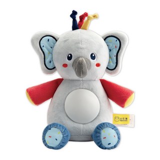 小牛津 抱抱音樂寶貝 獨立機芯設計 42首搖籃曲 水晶絨材質, 小象 灰色, 1組