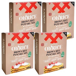 源順食品 羽衣甘藍糙米鬆餅粉, 100%天然糙米, 無麩質, 無鋁泡打粉, 450g, 4盒