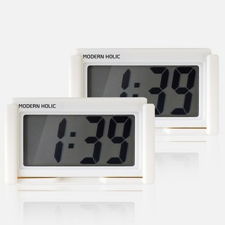 모던홀릭 미니 꼬마 탁상시계 2p, 화이트