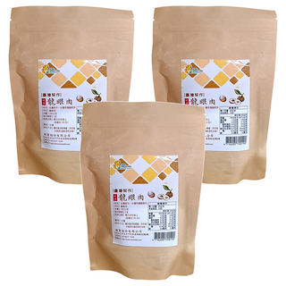 超賀 台灣契作 台灣特選龍眼肉, 200g, 3包