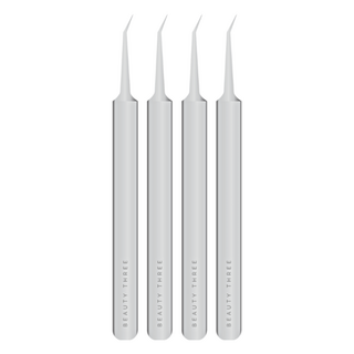 BEAUTY THREE 永和三美人 台灣公司貨 素顏拯救粉刺夾 斜口, 鐵色, 4件