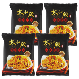 太和殿 麻辣拌麵 獨家一品辣醬秘方 黃金麥穗製成手工麵體 份量十足鹹香美味, 4包