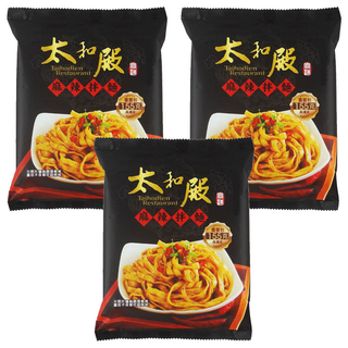太和殿 麻辣拌麵 獨家一品辣醬秘方 黃金麥穗製成手工麵體, 3包