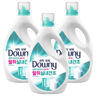 다우니 탈취 실내건조 자스민향 세탁세제 본품, 3L, 3개