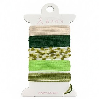 KAWAGUCHI迷你編織器用線 tk15-437, 綠色, 1入