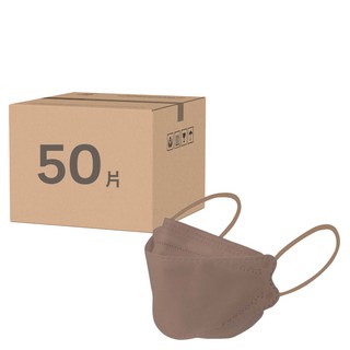 CHACER 佳和口罩 成人4D立體醫用口罩, 栗子摩卡, 10片, 5包