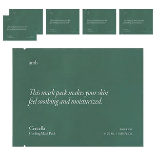 AROH 積雪草舒緩面膜 25ml 保濕 男女通用, 6個, 1片