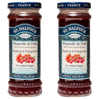 ST.DALFOUR 聖桃園 石榴覆盆莓果醬 284g 天然無添加 法式經典風味 適合搭配麵包、優格 享受健康美味, 2罐