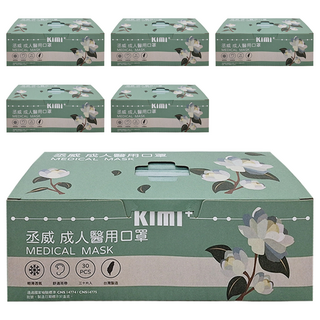 丞威 成人滿版醫療口罩, 森林綠, 30片, 6盒