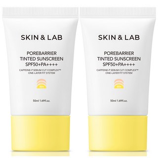 SKIN&LAB 毛孔屏障潤色防曬乳 SPF50+ PA++++, 50ml, 2條