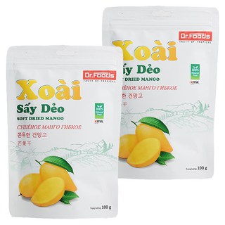Dr.Foods 芒果乾｜Q彈有嚼勁 酸甜適中 健康零食, 100g, 2入