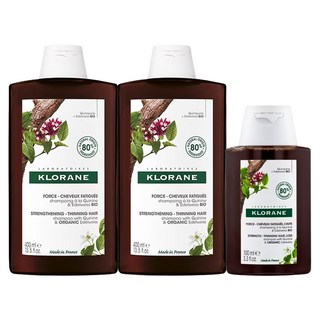 KLORANE 蔻蘿蘭 金雞納雪絨花養髮洗髮精 400ml 2瓶+100ml, 900ml, 1組