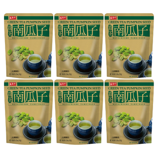 盛香珍 綠茶南瓜子, 130g, 6包