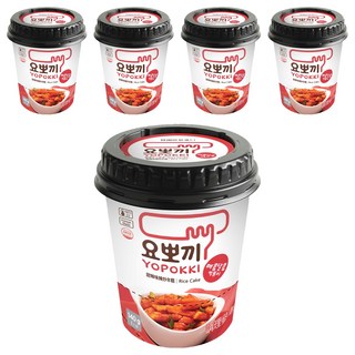 YOPOKKI 辣炒年糕杯 韓國原裝進口 微波即食, 140g, 5個