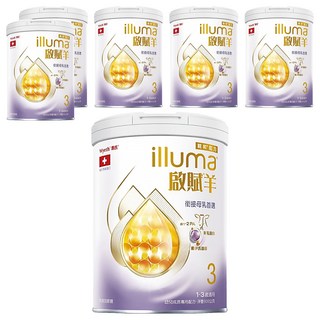 Wyeth 惠氏 illuma 啟賦羊幼兒成長配方奶粉 3號 1-3歲, 800g, 6罐