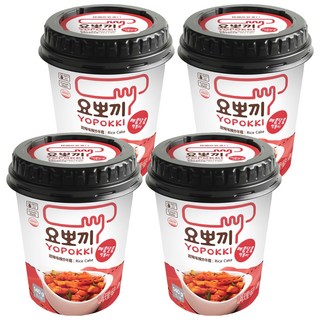 YOPOKKI 辣炒年糕杯 韓國原裝進口 微波即食, 140g, 4個