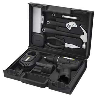 WORX 威克士 台灣公司貨 12V鋰電無刷衝擊電鑽87件精選套裝組 WE211.4, 1組