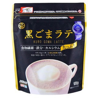 九鬼 黑芝麻拿鐵 沖泡飲料, 日本進口, 含膳食纖維/鐵/鈣, 冷熱皆宜, 夾鏈式封口設計, 150g, 1入, 1包