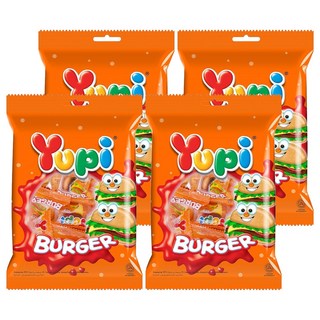 Yupi 漢堡QQ糖, 84g, 4袋