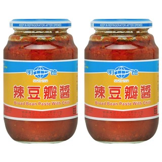 明德 辣豆瓣醬, 天然發酵, 不含防腐劑、色素、人工甘味, 純素, 460g, 2罐
