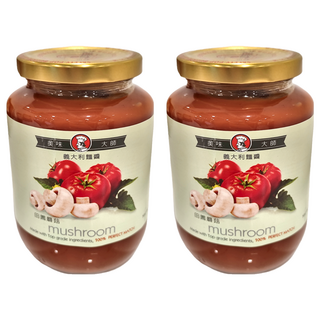 CHEF'S CHOICE 美味大師 義大利麵醬 田園蘑菇, 470g, 2罐