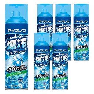 Hakugen Earth 白元 Ice non 爆冷衣物涼感噴霧 薄荷香, 330ml, 6瓶