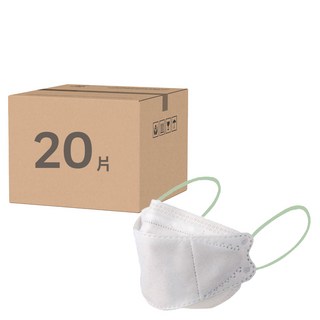 CHACER 佳和口罩 大童4D立體醫用口罩, 羅勒綠白, 10片, 2包