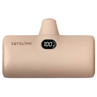 TOTOLINK iPuppy5000L 口袋型行動電源，PD 20W 快充，4900mAh電池容量，LED電量顯示, 焦堤色