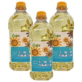 順發油品 優質人生不飽和均衡調合油, 1.5L, 3瓶
