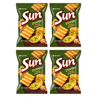 ORION 好麗友 陽光波浪玉米脆片香蒜奶油口味,4包,80g