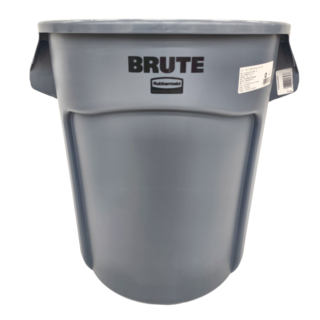 Rubbermaid 樂柏美 BRUTE 儲物桶 灰色 耐用垃圾桶 大容量收納桶, 76L